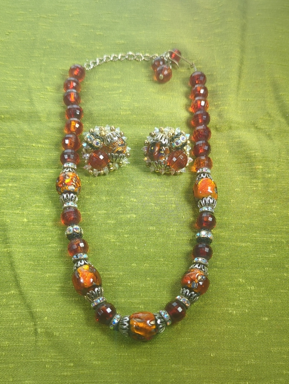 Mid-Century Hobé Beaded Demi Parure